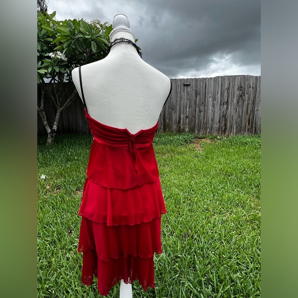 Red David’s Bridal dress - Picture 4 of 6